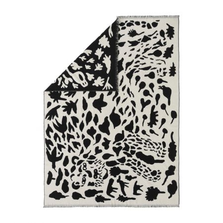 Pleds 180x130cm Cheetah melns | black
